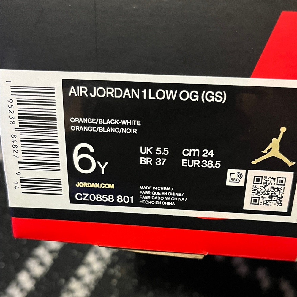 JORDAN 1 Lows GS STARFISH 6y - Picture 2 of 2